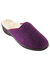 Chaussons mules - fourrés laine (prune)