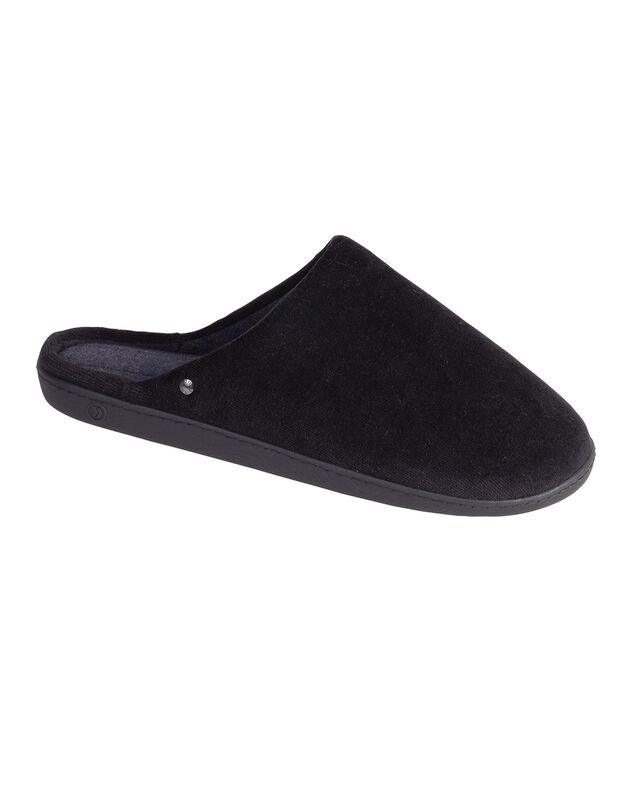 Chaussons mules ergonomiques velours (noir)