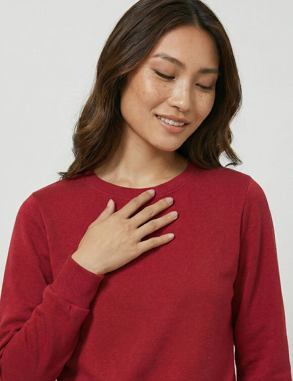 Sweat molleton uni (rouge)