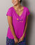 Pyjama-T-shirt met korte mouwen en bedrukking met Estrella (fuchsia)