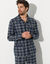 Pyjama carreaux en pilou (gris)