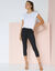 3/4-legging met hoge taille, platte buik (zwart)