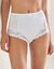 Gainette maille satin&eacute;e et dentelle Avila - lot de 2 (blanc + noir)