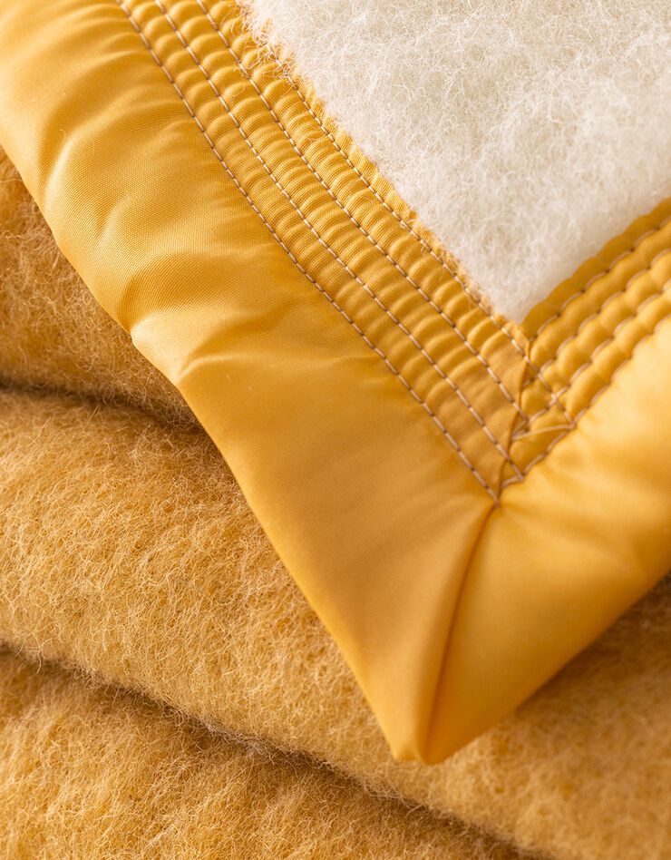 Couverture bicolore laine 800g/m2 (miel)