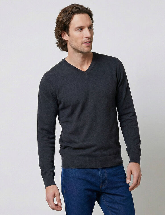 Pull uni col V (anthracite)