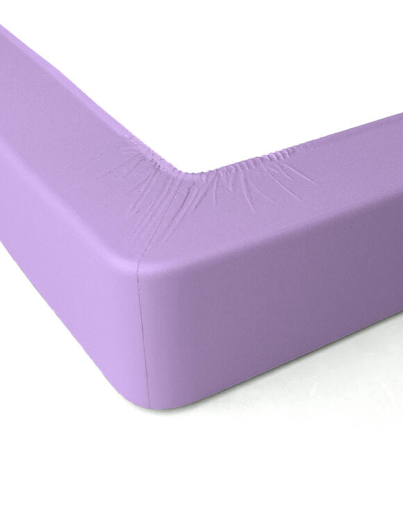 Effen hoeslaken in katoenbatist, hoeken van 40 cm (grijsparma)