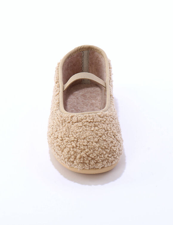 Ballerines en sherpa (taupe)