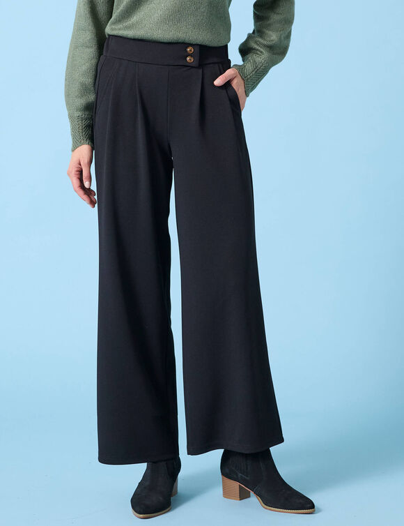 Pantalon large Spécial Petites, crêpe (noir)