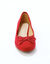 Ballerines plates microfibre (donkerrood)