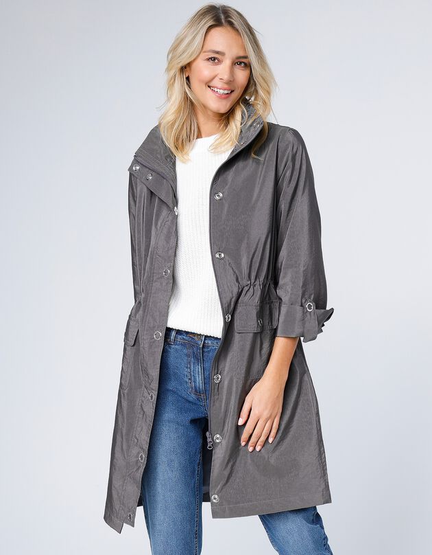 Parka à capuche déperlante (anthracite)