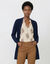 Gilet porter ouvert, manches longues (marine)