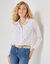 Bloes met knoopsluiting en hartjesprint (wit / goudkleurig)