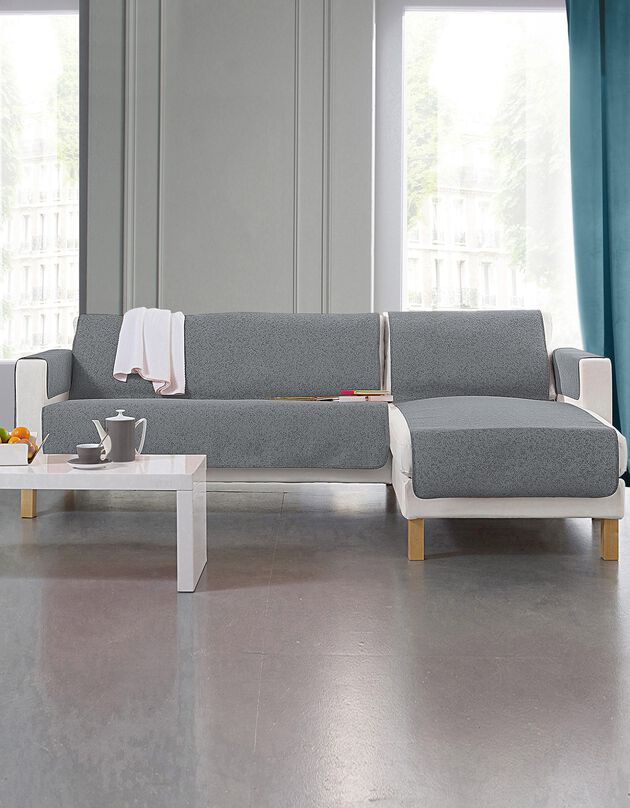 Slipvrije salonbescherming, faux-uni collectie (grijs)