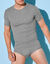Tee-shirt sous-vêtement homme ras de cou - lot de 2 (gris chiné)