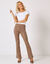 Legging bootcut taille élastiquée, imprimé peau de bête (taupe / zwart)