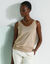 Mouwloze trui met V-hals, kasjmiertouch (beige)