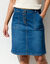 Rok met A-lijn, in jeans met knopen (stone used)