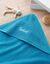 Badcape voor baby, personaliseerbaar (turkoois)