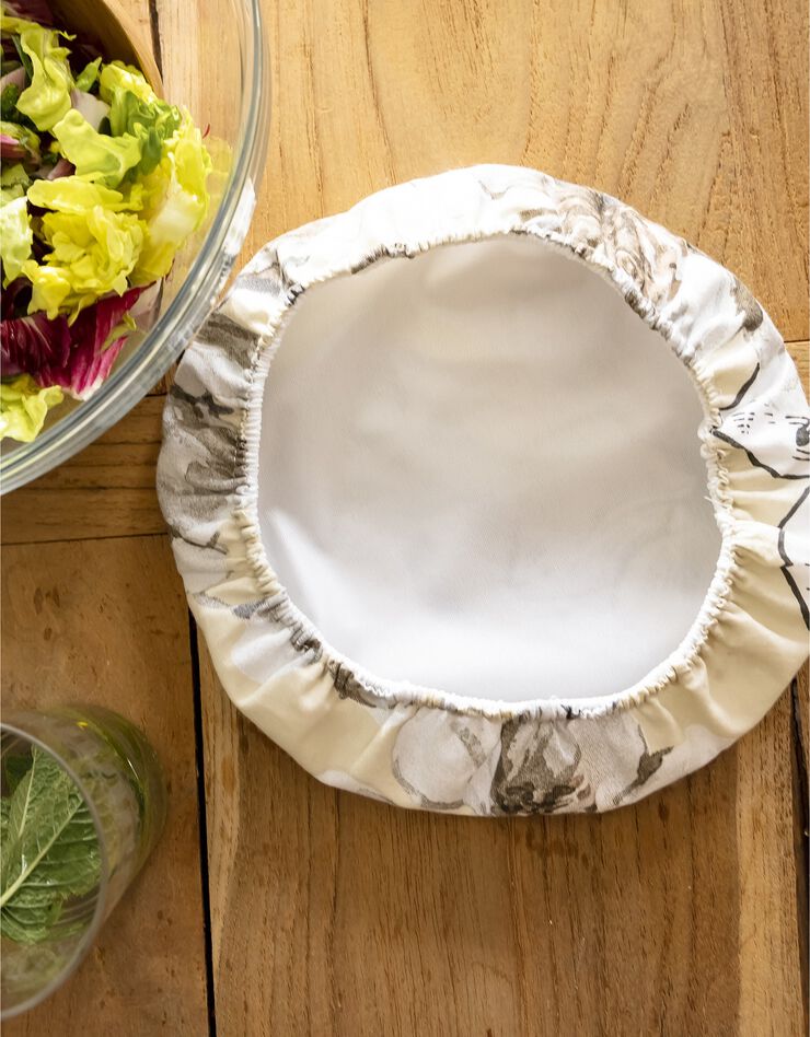 Charlotte alimentaire de conservation élastiquée, lot de 2 - collection upcycling (beige)