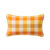 Coussin rectangulaire coton lin carreaux (jaune)