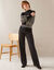 Ruime, rechte broek, milanotricot (zwart)