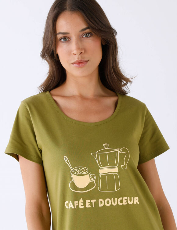 Nachthemd "caf&eacute; et douceur" (olijfgroen)