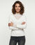 T-shirt met lange mouwen en kant (ecru)