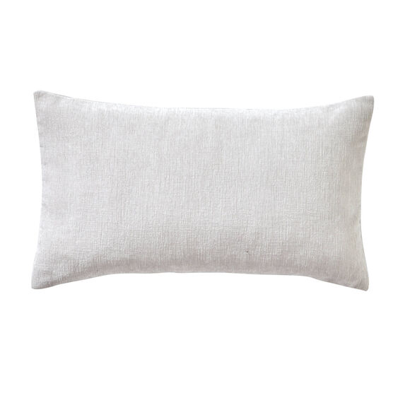 Kussenhoes in chenille - set van 2 (parelgrijs)