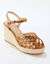 Sandales compensées corde, à brides (bronze)