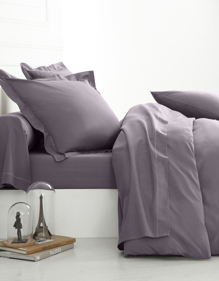 Linge de lit uni coton (anthracite)