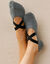 Chaussettes ballerines antidérapantes spéciales yoga - lot de 2 (gris anthracite chiné)