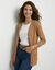 Gilet porter ouvert, maille toucher doux (noisette)