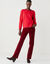 Pull loose bicolore, col rond (rouge / bordeaux)