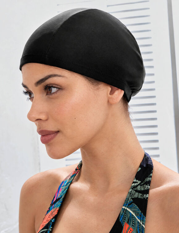 Bonnet de bain sp&eacute;cial piscine (noir)