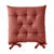 Stoelkussentje in effen katoenen zeildoekstof - set van 2 (terracotta)
