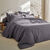 Linge de lit uni polyester-coton Colombine (anthracite)