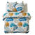 Lakenset Palma met palmbladerenprint, in katoen (wit)