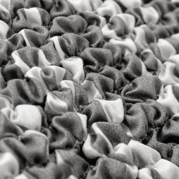 Housse bi-extensible microfibre imprim&eacute; vagues pour fauteuil et canap&eacute; (gris)