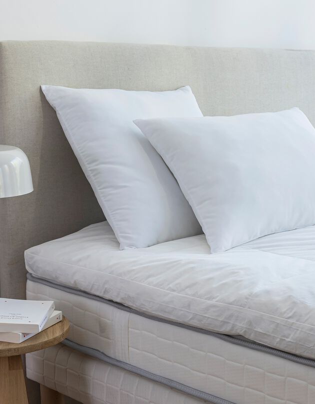 Oreiller microfibre confort moelleux (blanc)