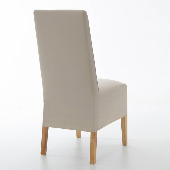 Vitrage met geborduurde pluimen (beige)