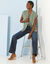 Mouwloos vest, fantasietricot (kaki)