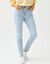 Slimjeans met 7/8-lengte, hoge taille, grote lengte (bleached)