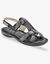 Sandales bicolores en cuir ultra souple  (noir)
