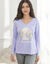 Tee-shirt manches longues "Nature Sauvage" (parme)
