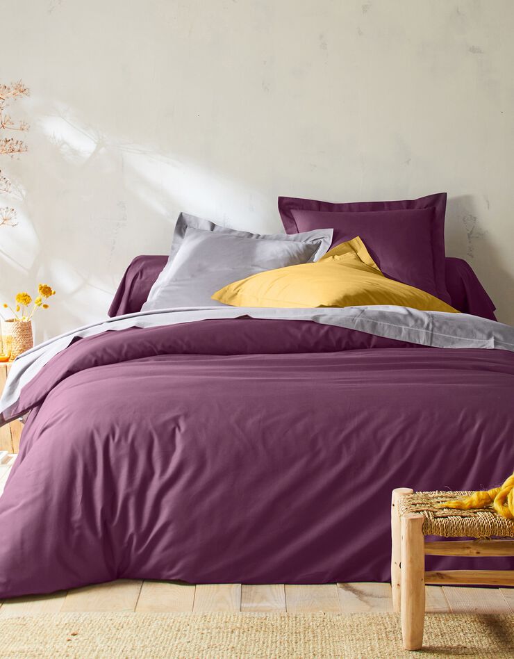 Linge de lit uni polyester-coton Colombine (curry)