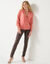 Pull effet cache-coeur boutons "bijou"  (corail)
