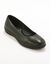 Soepele ballerina's in glad leer met sleehak (zwart)