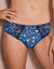 Geborduurde midi-slip in midi-vorm van katoen met bloemprint, Olbia - set van 2 (blauw)