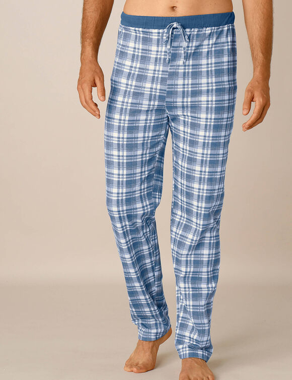Pantalon pyjama bas droits - lot de 2 (carreaux bleu / carreaux gris)