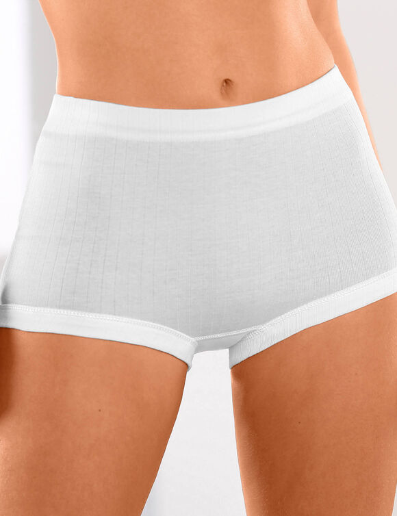 Comfortabele shorty - set van 3 (wit)